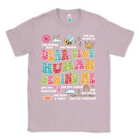 Lilac customized teacher dear tiny human behind me back Classic Tee - JahusDesignShop