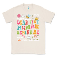 Natural customized teacher dear tiny human behind me back Classic Tee - JahusDesignShop