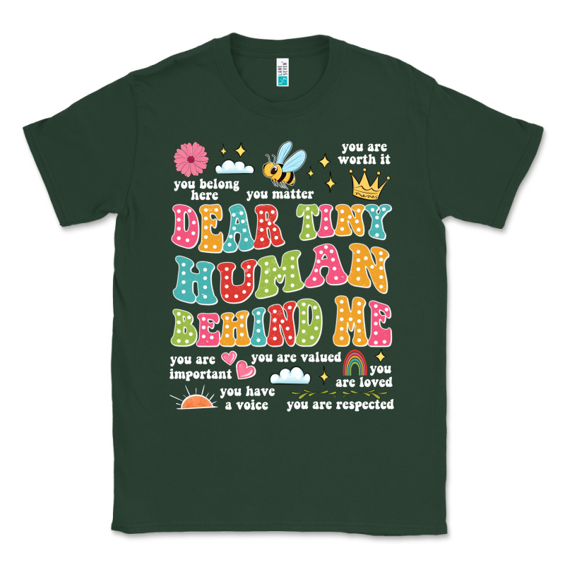 Customized Teacher Dear Tiny Human Behind Me Back Classic Tee by JahusDesignShop | Teevron
