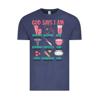 Vintage Denim god says i am Vintage Tee - texasbilliewilder