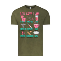 Vintage Olive god says i am Vintage Tee - texasbilliewilder