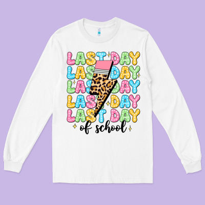 Last Day Of School Long Sleeve Tee Designed By Jahusdesignshop