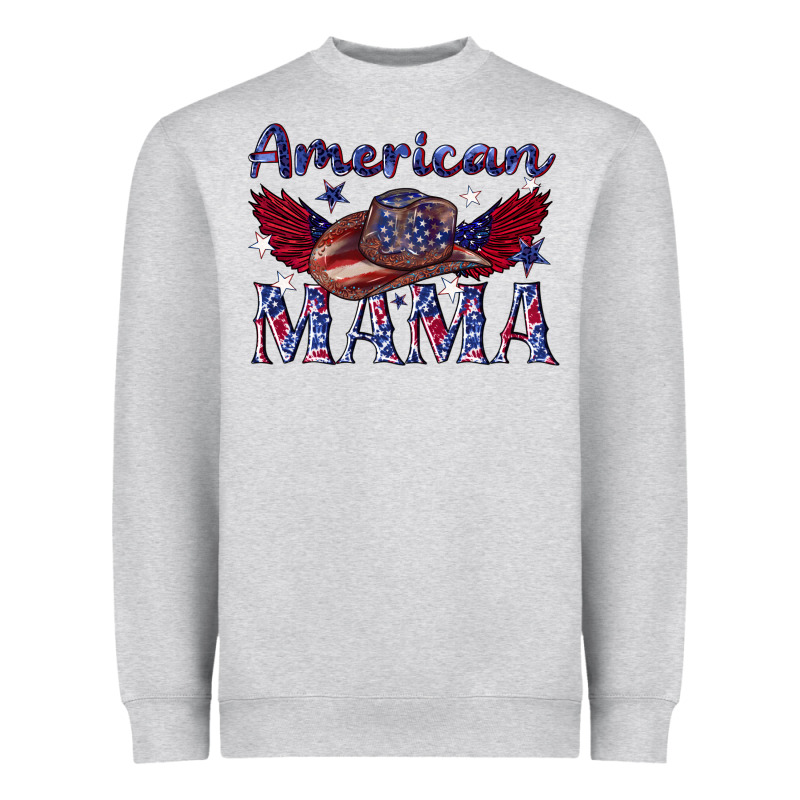 American Mama With Cowboy Heavyweight Sweatshirt by texasbilliewilder | Teevron