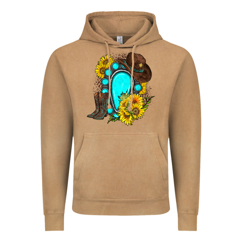 Western Turquoise Gemstone Vintage Hoodie by Zillion Design Studio | Teevron