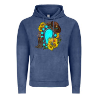 Vintage Denim western turquoise gemstone Vintage Hoodie - Zillion Design Studio