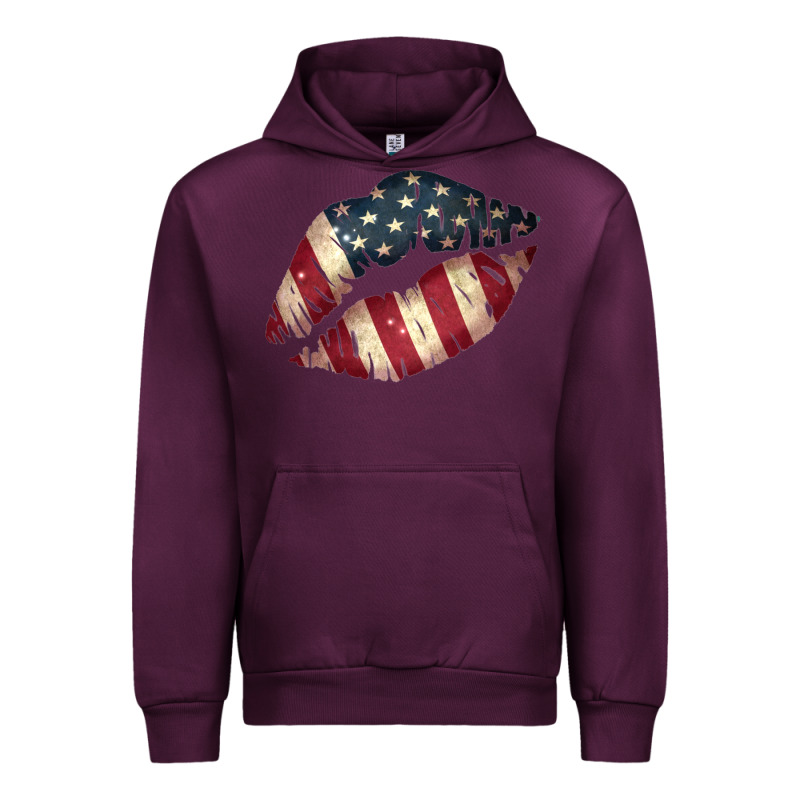 Vintage American Flag Lips Urban Hoodie by Bettercallsaul | Teevron