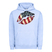Pigment Grape Ice Vintage American Flag Lips Urban Hoodie - Bettercallsaul
