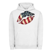 Pigment Lunar Rock Vintage American Flag Lips Urban Hoodie - Bettercallsaul