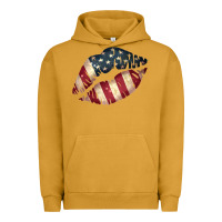 Pigment Peanut Butter Vintage American Flag Lips Urban Hoodie - Bettercallsaul