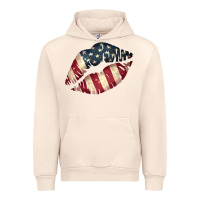 Sandshell Vintage American Flag Lips Urban Hoodie - Bettercallsaul