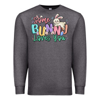 Charcoal Heather some bunny loves you easter Premium Sweatshirt - MaliasSmallBusiness