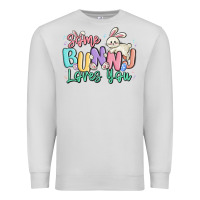 Dove Grey some bunny loves you easter Premium Sweatshirt - MaliasSmallBusiness