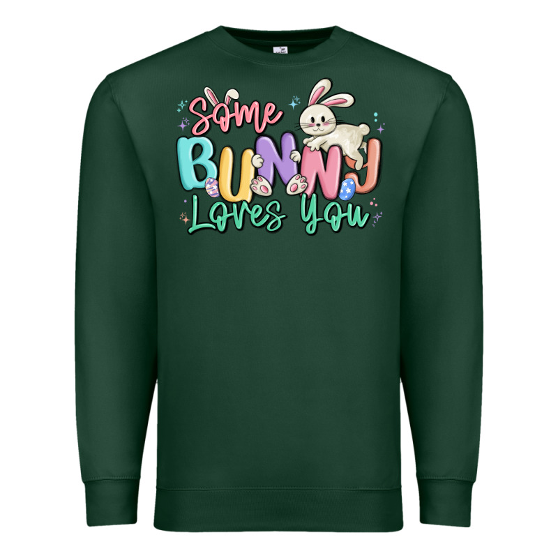 Some Bunny Loves You Easter Premium Sweatshirt by MaliasSmallBusiness | Teevron