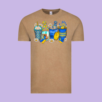 Down Syndrome Coffee Cups Vintage Tee Designed By Zillion Design Studio