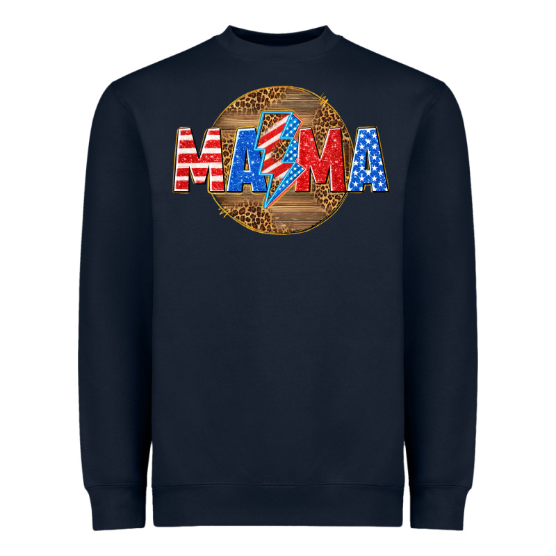 American Mama With Lightning Bolt Heavyweight Sweatshirt by texasbilliewilder | Teevron