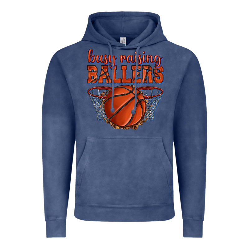 Busy Raising Ballers Basketball Vintage Hoodie by texasbilliewilder | Teevron