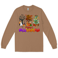 Toasted Coconut happy hallothanksmas trees Long Sleeve Tee - AdoDesignShop