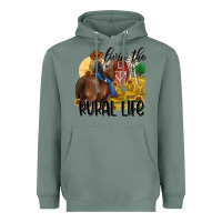 Sage livin the rural life Heavyweight Hoodie - MaliasSmallBusiness