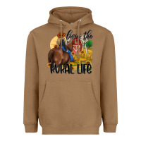 Toasted Coconut livin the rural life Heavyweight Hoodie - MaliasSmallBusiness