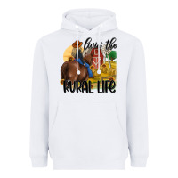 White livin the rural life Heavyweight Hoodie - MaliasSmallBusiness