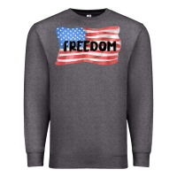 Charcoal Heather freedom usa Premium Sweatshirt - MaliasSmallBusiness