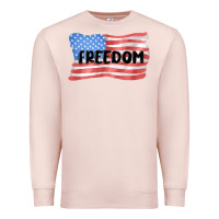 Pale Pink freedom usa Premium Sweatshirt - MaliasSmallBusiness