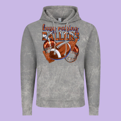 Busy Raising Ballers Football Vintage Hoodie Designed By Texasbilliewilder