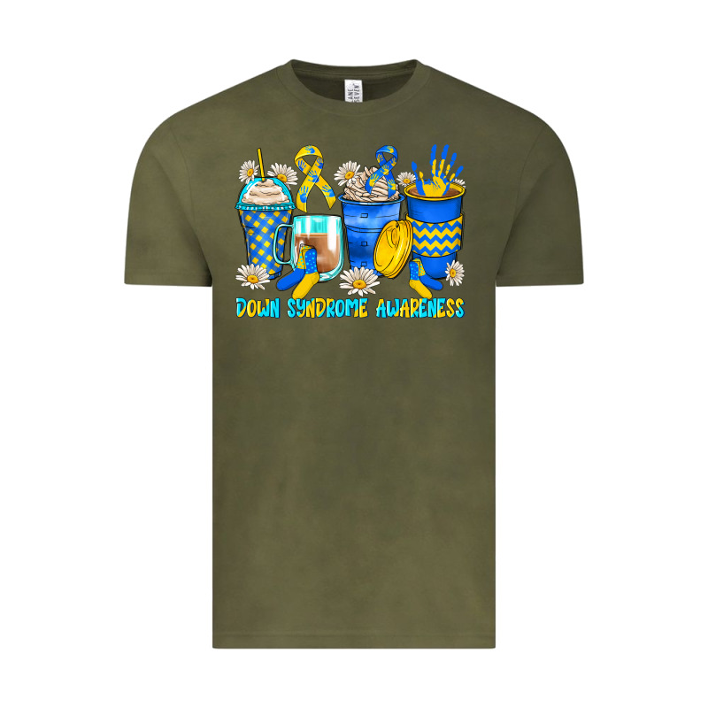 Down Syndrome Coffee Cups Vintage Tee by Zillion Design Studio | Teevron