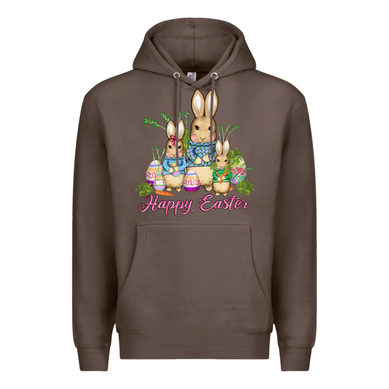 Easter Bunny Family Wıth Carrots And Eggs Premium Hoodie by AdoDesignShop | Teevron