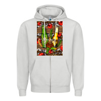 Dove Grey beer bottles with wheat and barley Zipper Hoodie - AdoDesignShop