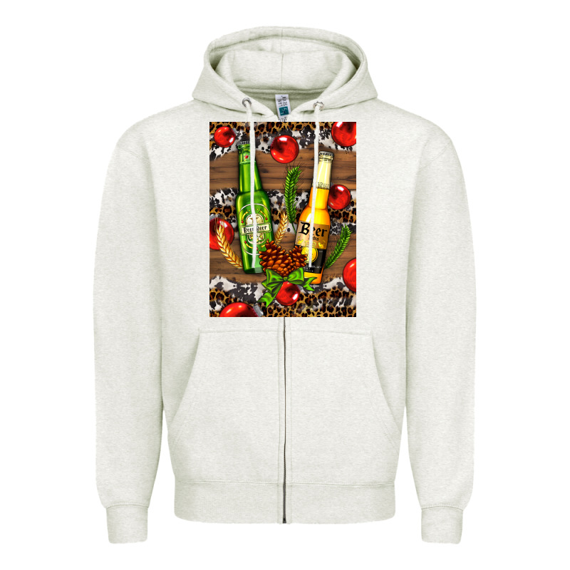 Beer Bottles With Wheat And Barley Zipper Hoodie by AdoDesignShop | Teevron