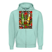 Seafoam beer bottles with wheat and barley Zipper Hoodie - AdoDesignShop