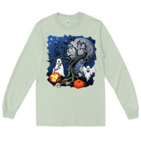 Matcha halloween tree and ghosts Long Sleeve Tee - AdoDesignShop
