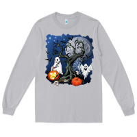 Moon Dust halloween tree and ghosts Long Sleeve Tee - AdoDesignShop