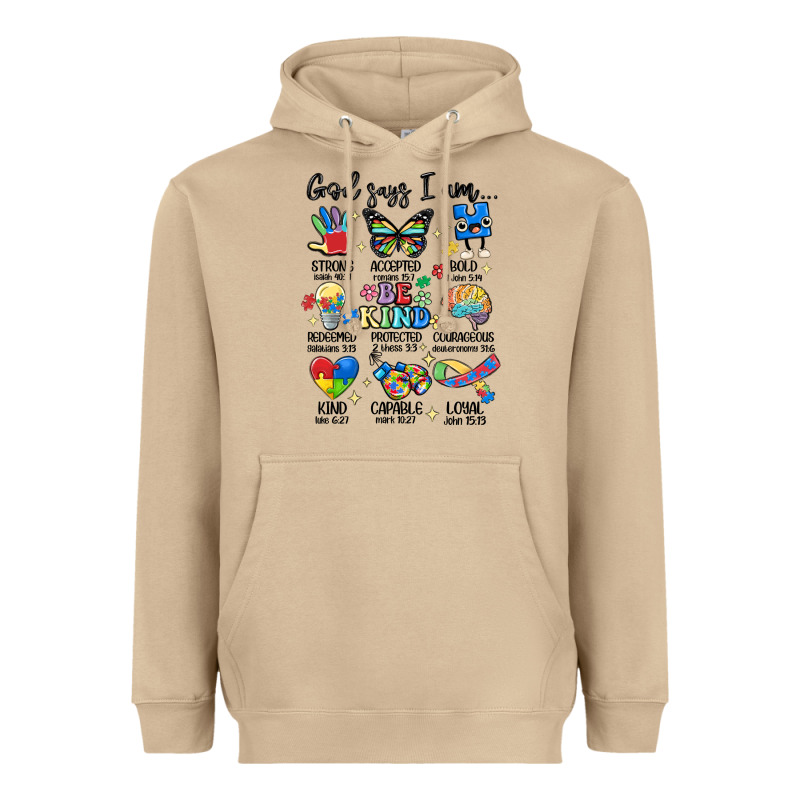 God Says  Am Autism Heavyweight Hoodie by MaliasSmallBusiness | Teevron