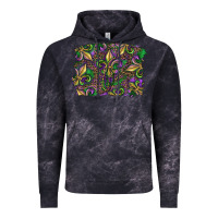 Cloud Black Mardi Gras Fleur De Lis Vintage Hoodie - RanaPortraitStore