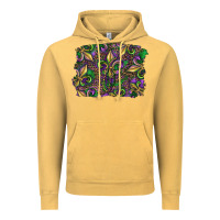 Vintage Mustard Mardi Gras Fleur De Lis Vintage Hoodie - RanaPortraitStore