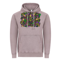 Vintage Zinc Mardi Gras Fleur De Lis Vintage Hoodie - RanaPortraitStore