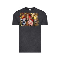 Vintage Black christmas farm animals Vintage Tee - RanaPortraitStore