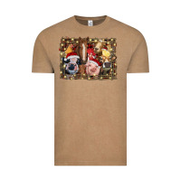 Vintage Coffee christmas farm animals Vintage Tee - RanaPortraitStore