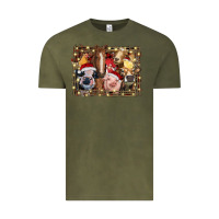 Vintage Olive christmas farm animals Vintage Tee - RanaPortraitStore