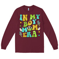 Burgundy in my boy mom era Long Sleeve Tee - JahusDesignShop