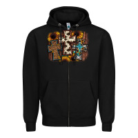 Black cross background Zipper Hoodie - JahusDesignShop
