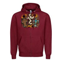 Burgundy cross background Zipper Hoodie - JahusDesignShop