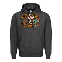 Charcoal Heather cross background Zipper Hoodie - JahusDesignShop