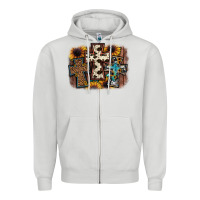 Dove Grey cross background Zipper Hoodie - JahusDesignShop