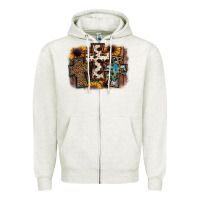 Oatmeal Heather cross background Zipper Hoodie - JahusDesignShop