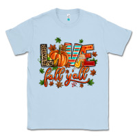 Dusty Blue love fall  yall Classic Tee - AdoDesignShop