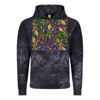 Cloud Black mardi gras fleur de lis Vintage Hoodie - RanaPortraitStore