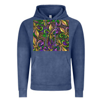 Vintage Denim mardi gras fleur de lis Vintage Hoodie - RanaPortraitStore